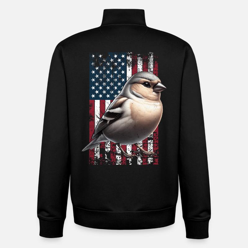 Fourre-Noir Américain Japonais - Sweat zippé unisexe en coton bio Stanley/Stella - noir