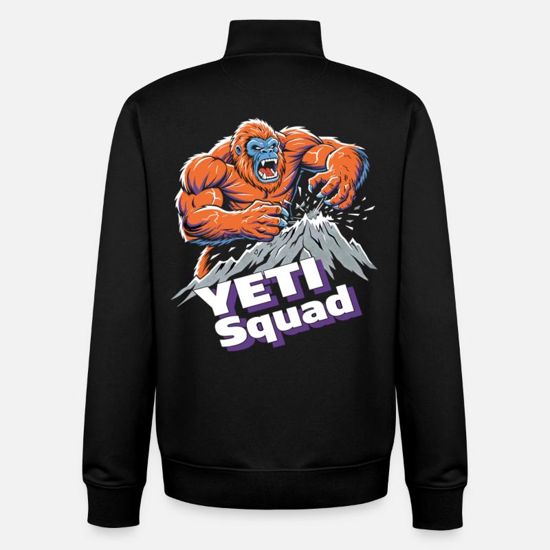Yeti Squad Monster Berg Abenteuer - Unisex Organic Zip Sweatshirt von Stanley/Stella - Schwarz