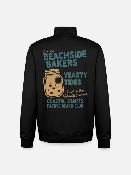 Sauerteigbrot Backen Strandbäcker Hefig - Unisex Organic Zip Sweatshirt von Stanley/Stella - Schwarz
