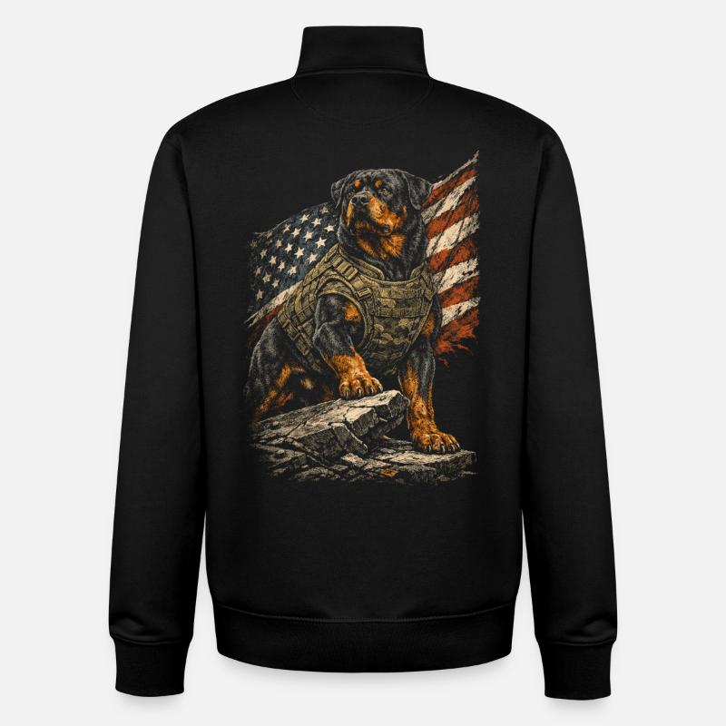 Rottweiler Hund - Unisex Organic Zip Sweatshirt von Stanley/Stella - Schwarz