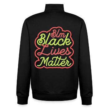 Black Lives Matter Bürgerrechtsgleichstellungsbewegung - Unisex Organic Zip Sweatshirt von Stanley/Stella - Schwarz - Hinten - AI Model Male 185 light (185cm)