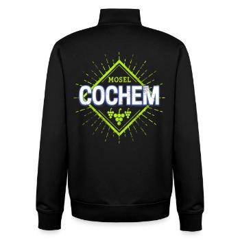Cochem Mosel Retro Weintrauben Vintage Urlaub - Unisex Organic Zip Sweatshirt von Stanley/Stella - Schwarz - Hinten - AI Model Male 185 light (185cm)