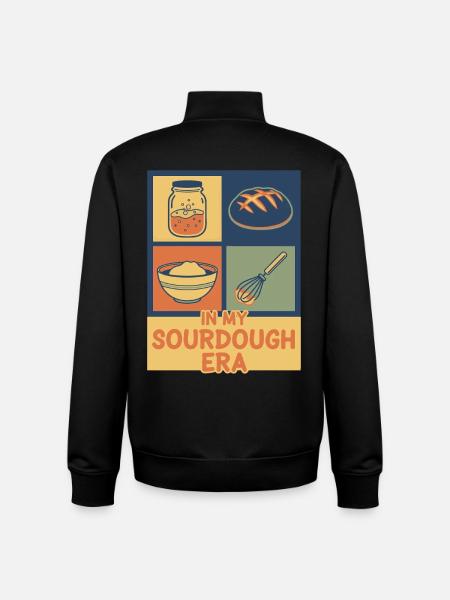 Sauerteigbrot-Backer Meine Sauerteigära - Unisex Organic Zip Sweatshirt von Stanley/Stella - Schwarz