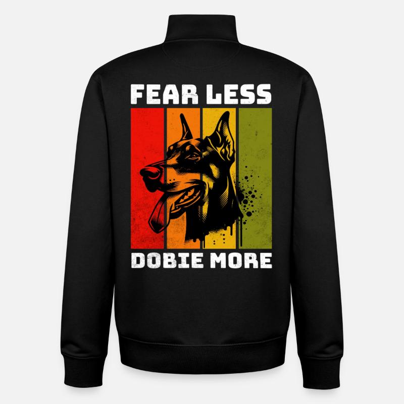 Doberman Dobermann - Unisex Organic Zip Sweatshirt by Stanley/Stella - black
