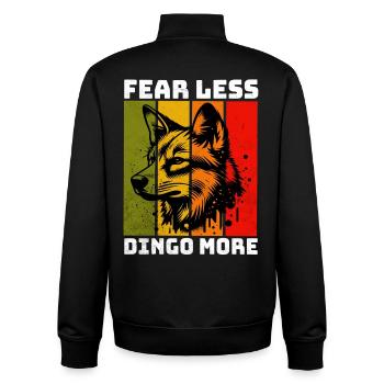 Dingo Australischer Wildhund - Unisex Organic Zip Sweatshirt von Stanley/Stella - Schwarz - Hinten - AI Model Male 185 light (185cm)