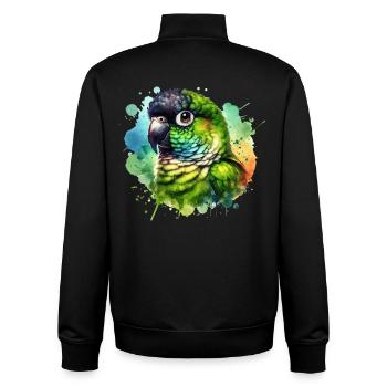 Nandaysittich Motiv - Unisex Organic Zip Sweatshirt von Stanley/Stella - Schwarz - Hinten - AI Model Male 185 light (185cm)