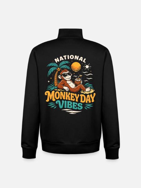 Monkey Day Monkey Day - Unisex Organic Zip Sweatshirt by Stanley/Stella - black