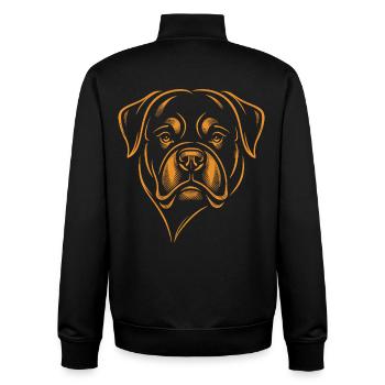 Rottweiler Hund - Unisex Organic Zip Sweatshirt von Stanley/Stella - Schwarz - Hinten - AI Model Male 185 light (185cm)