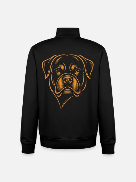 Rottweiler Dog - Unisex Organic Zip Sweatshirt by Stanley/Stella - black