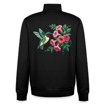 Rubinkehlkolibri-Floral - Unisex Organic Zip Sweatshirt von Stanley/Stella - Schwarz - Hinten - AI Model Male 185 light (185cm)