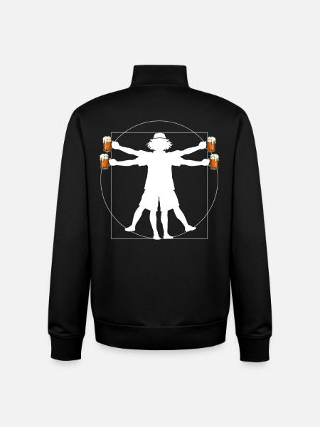 Malle Beer Man - Unisex Organic Zip Sweatshirt by Stanley/Stella - black