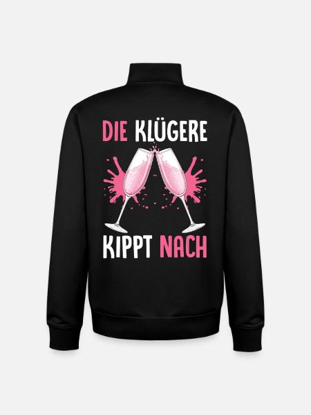 Die Klügere Kippt Nach - Unisex Organic Zip Sweatshirt von Stanley/Stella - Schwarz