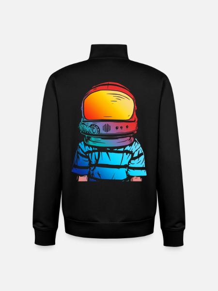 Astronaut Dream Gift for Kids - Unisex Organic Zip Sweatshirt by Stanley/Stella - black