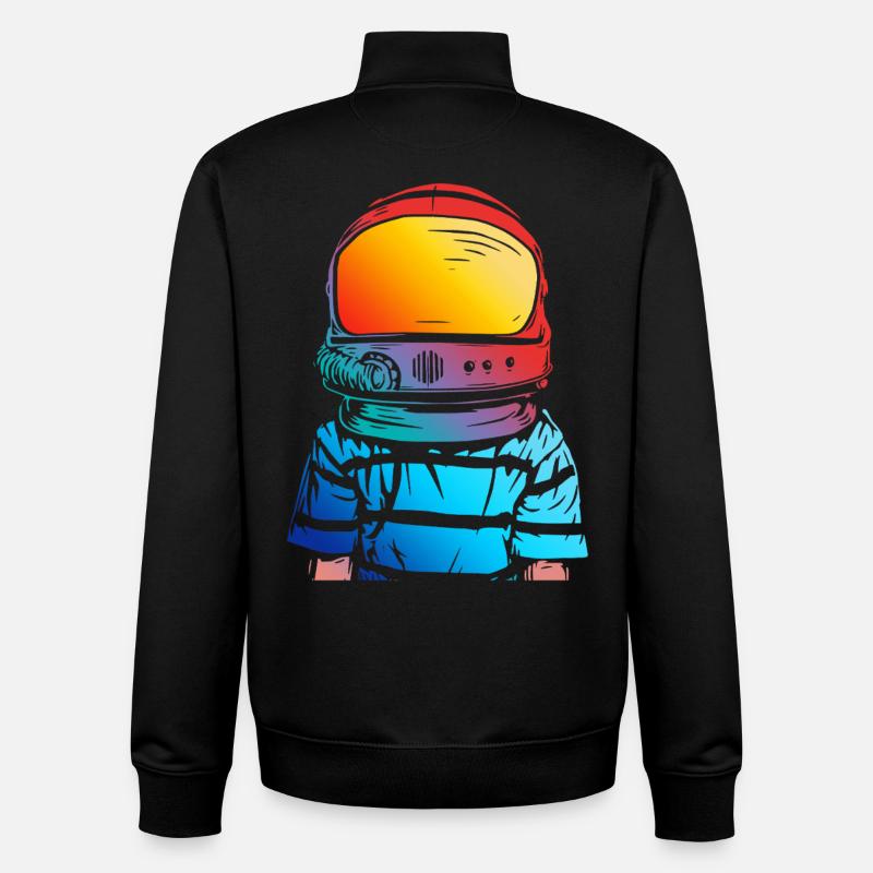 Astronaut Dream Gift for Kids - Unisex Organic Zip Sweatshirt by Stanley/Stella - black