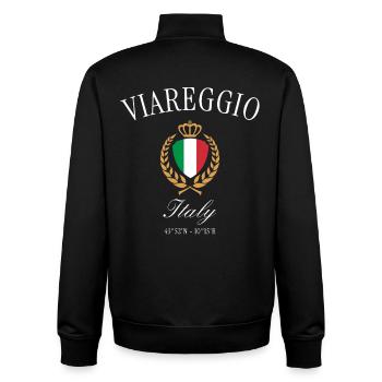 Viareggio Italien Wappen Krone – Reise Souvenir - Unisex Organic Zip Sweatshirt von Stanley/Stella - Schwarz - Hinten - AI Model Male 185 light (185cm)