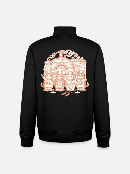 Sauerteigbrot Backen, Sauerteigbrot - Unisex Organic Zip Sweatshirt von Stanley/Stella - Schwarz
