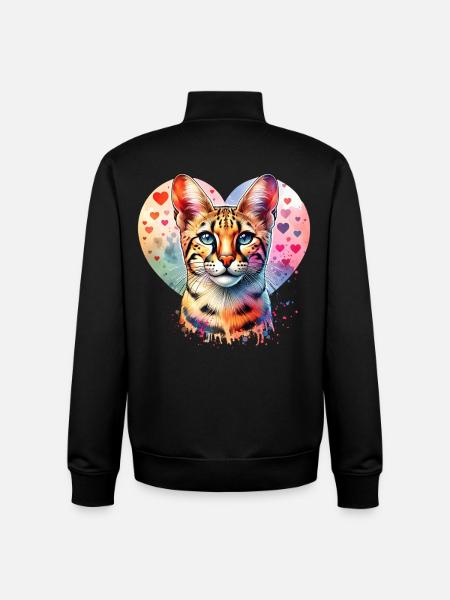 Savannah Katze - Unisex Organic Zip Sweatshirt von Stanley/Stella - Schwarz