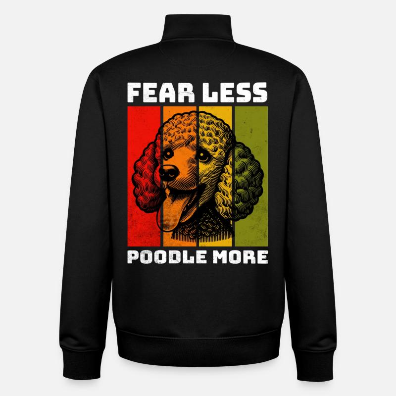 Poodle Pudel - Unisex Organic Zip Sweatshirt von Stanley/Stella - Schwarz