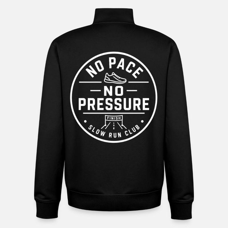No Pace No Pressure - Unisex Organic Zip Sweatshirt by Stanley/Stella - black