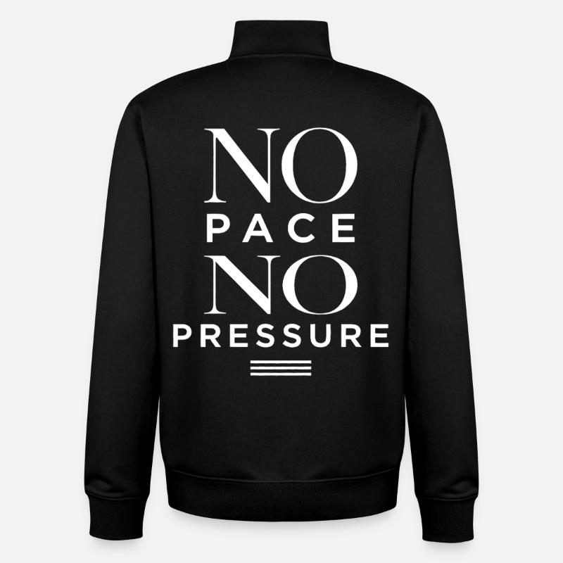 Pas de rythme, pas de pression - Sweat zippé unisexe en coton bio Stanley/Stella - noir