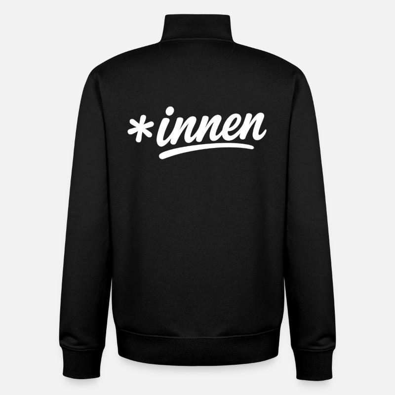 Inklusionsstern *innen Script - Unisex Organic Zip Sweatshirt von Stanley/Stella - Schwarz