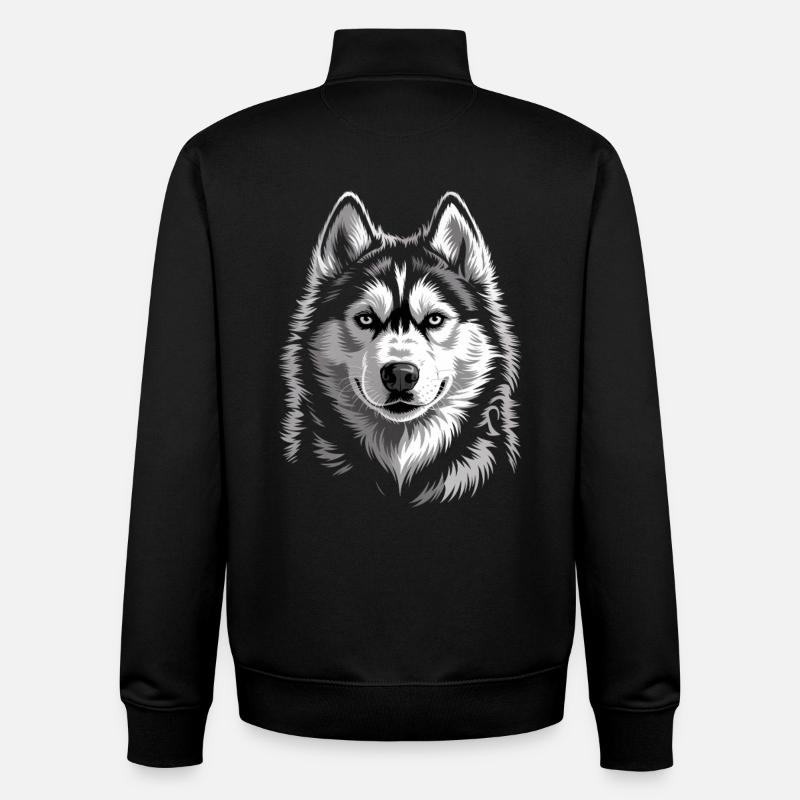 Husky - Unisex Organic Zip Sweatshirt von Stanley/Stella - Schwarz