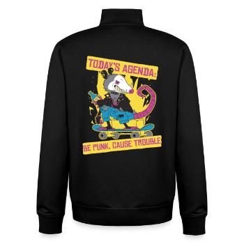 Punk For A Day : Soit punk Cause des Problèmes - Sweat zippé unisexe en coton bio Stanley/Stella - noir - Dos - AI Model Male 185 light (185cm)