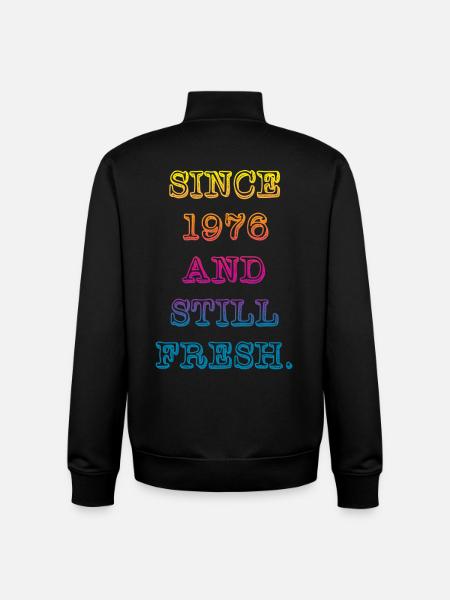 Millésime 1976 - Sweat zippé unisexe en coton bio Stanley/Stella - noir