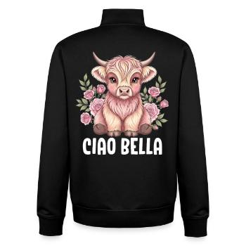 Ciao Bella - Unisex Organic Zip Sweatshirt von Stanley/Stella - Schwarz - Hinten - AI Model Male 185 light (185cm)