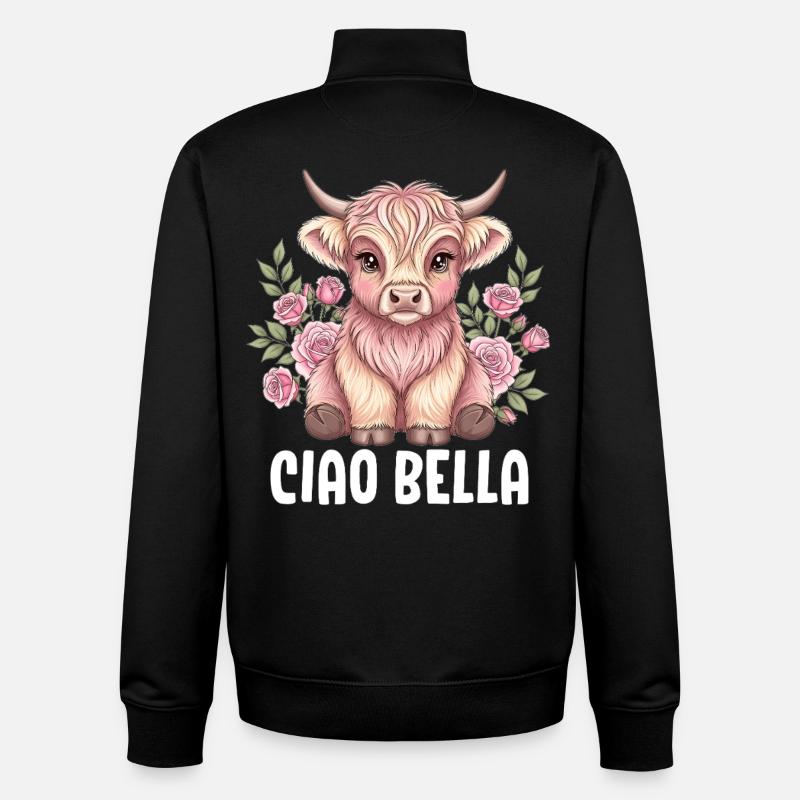 Ciao Bella - Unisex Organic Zip Sweatshirt von Stanley/Stella - Schwarz