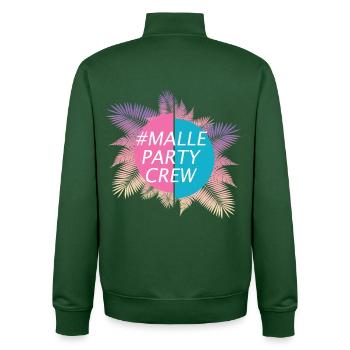 Malle Party Crew Girls - Unisex Organic Zip Sweatshirt by Stanley/Stella - bottle green - Back - AI Model Male 185 dark (185cm)