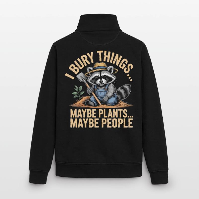 Waschbär-Gärtner: Pflanzen oder Menschen Unisex Organic Zip Sweatshirt von Stanley/Stella