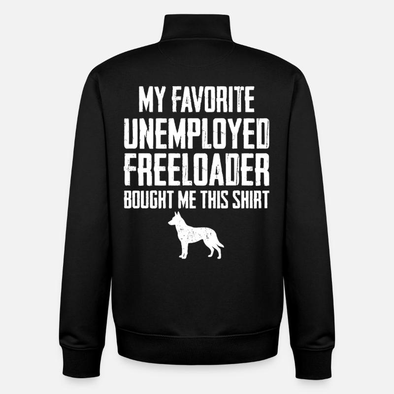 Witziger belgischer Malinois-Schmarotzer - Unisex Organic Zip Sweatshirt von Stanley/Stella - Schwarz