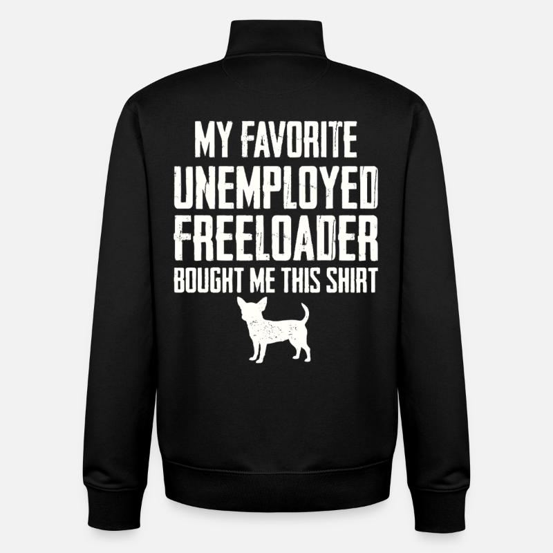 Drôle de Chihuahua Profiteur - Sweat zippé unisexe en coton bio Stanley/Stella - noir