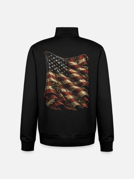 Veterans Day for Democrats - Unisex Organic Zip Sweatshirt by Stanley/Stella - black