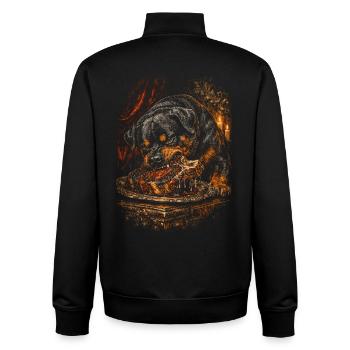 Rottweiler Hund - Unisex Organic Zip Sweatshirt von Stanley/Stella - Schwarz - Hinten - AI Model Male 185 light (185cm)