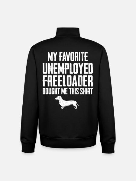 Lustiger Dackel Schmarotzer - Unisex Organic Zip Sweatshirt von Stanley/Stella - Schwarz