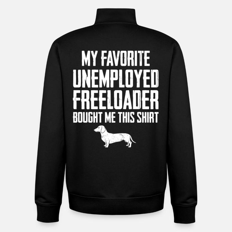 Lustiger Dackel Schmarotzer - Unisex Organic Zip Sweatshirt von Stanley/Stella - Schwarz