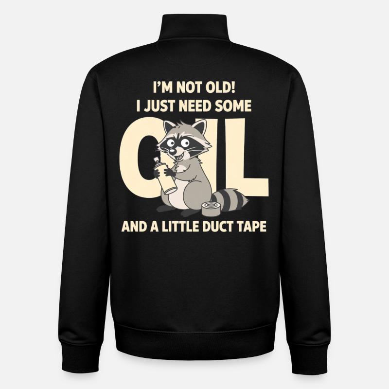 Waschbär nicht altes Klebeband-Tee - Unisex Organic Zip Sweatshirt von Stanley/Stella - Schwarz