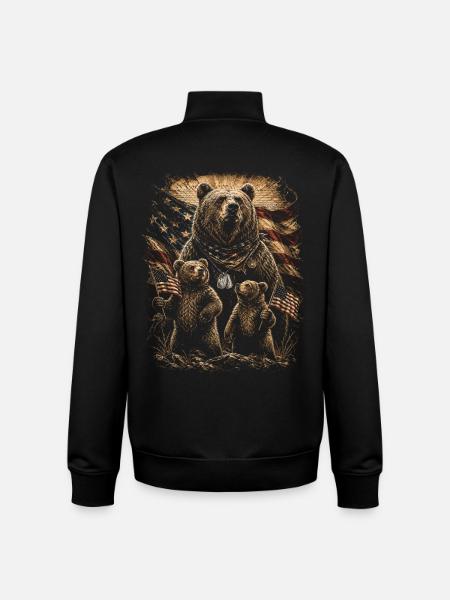 Veterans Day for Democrats - Unisex Organic Zip Sweatshirt by Stanley/Stella - black