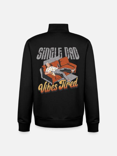 Single Dad Single Dad - Unisex Organic Zip Sweatshirt by Stanley/Stella - black