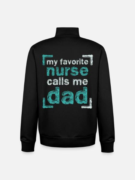 Stolzer Papa einer Krankenschwester - Unisex Organic Zip Sweatshirt von Stanley/Stella - Schwarz