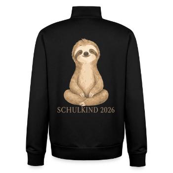 Schulkind 2026 Faultier Shirt - Unisex Organic Zip Sweatshirt von Stanley/Stella - Schwarz - Hinten - AI Model Male 185 light (185cm)