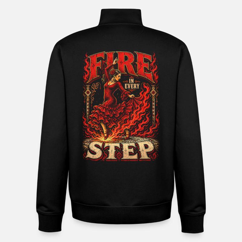 Flamenco Fire In Every Step - Unisex Organic Zip Sweatshirt von Stanley/Stella - Schwarz