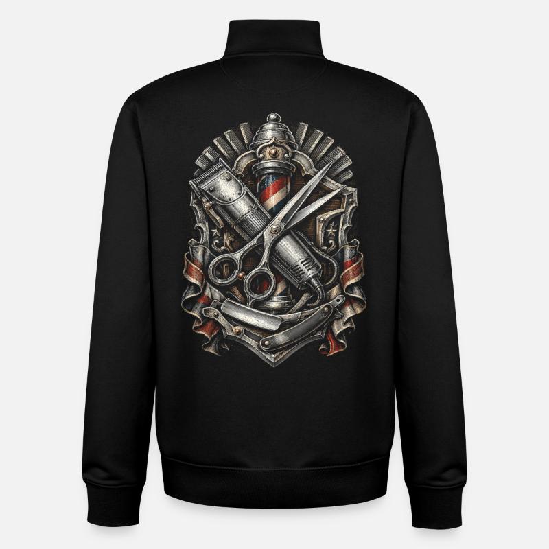 Barber Barbier - Unisex Organic Zip Sweatshirt by Stanley/Stella - black