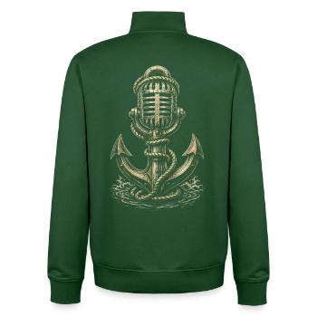 Shanty Chor Seemannslieder - Unisex Organic Zip Sweatshirt von Stanley/Stella - Flaschengrün - Hinten - AI Model Male 185 dark (185cm)