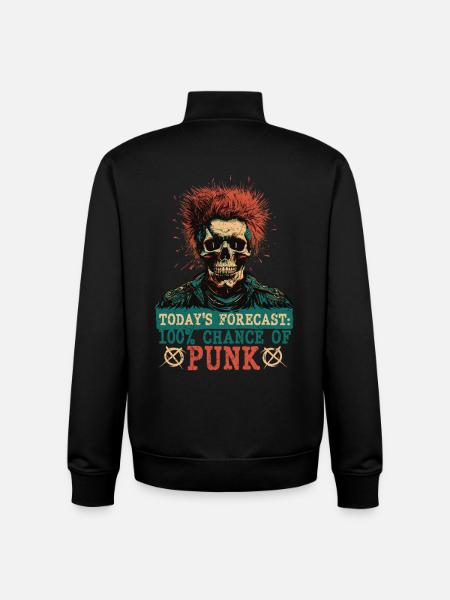 Punk For A Day - Unisex Organic Zip Sweatshirt by Stanley/Stella - black