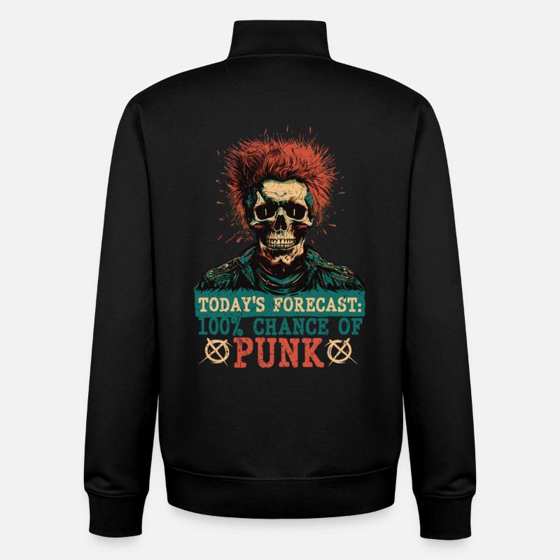 Punk For A Day - Unisex Organic Zip Sweatshirt von Stanley/Stella - Schwarz