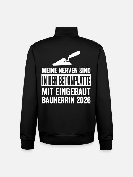 Bauherrin Hausbau Humor - Unisex Organic Zip Sweatshirt von Stanley/Stella - Schwarz