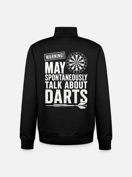 Darts Saying Darts Player Shirt - Unisex Organic Zip Sweatshirt by Stanley/Stella - black